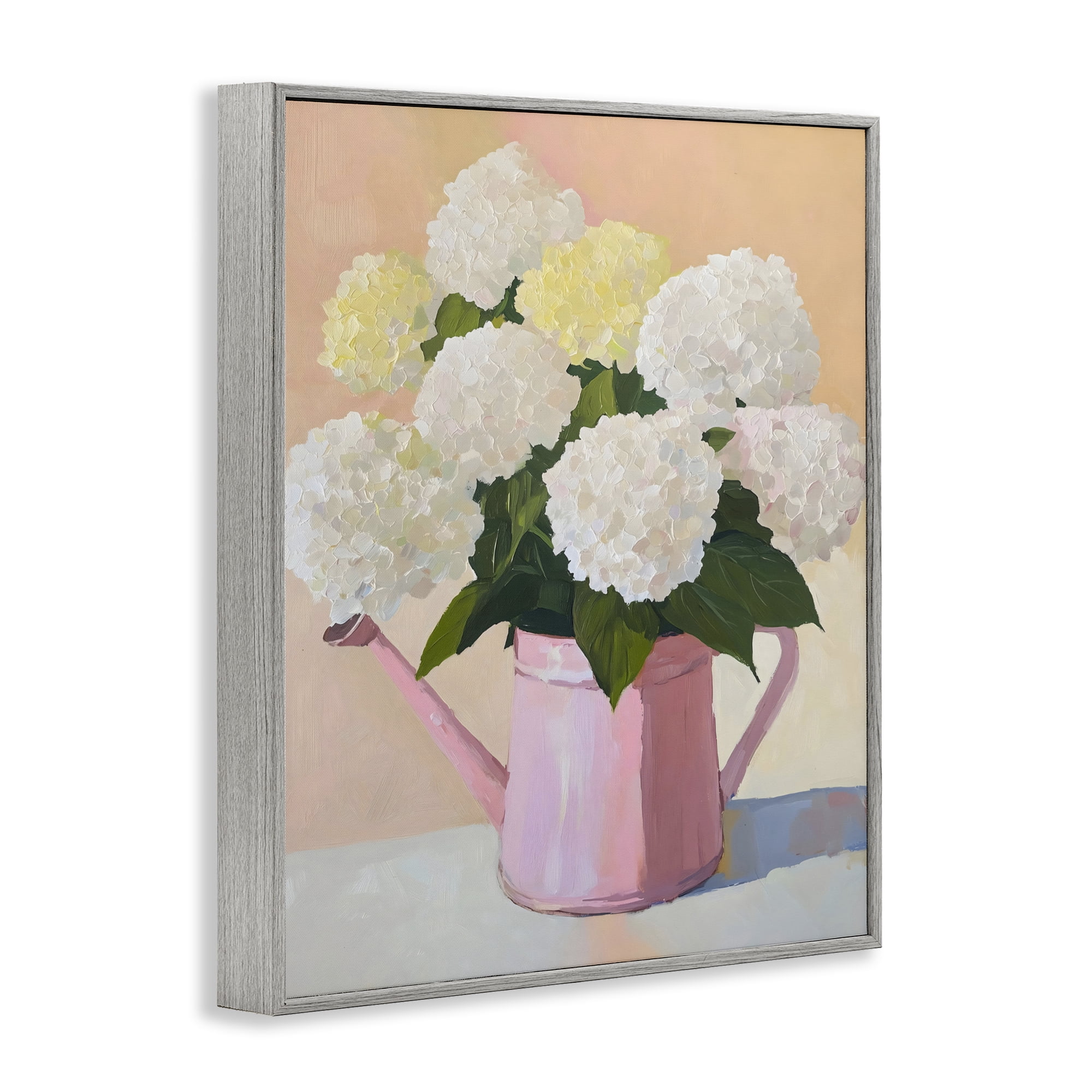 Stupell Industries Hydrangeas in Watering Can Gray Framed Giclee Art, design by The Prints Vibe