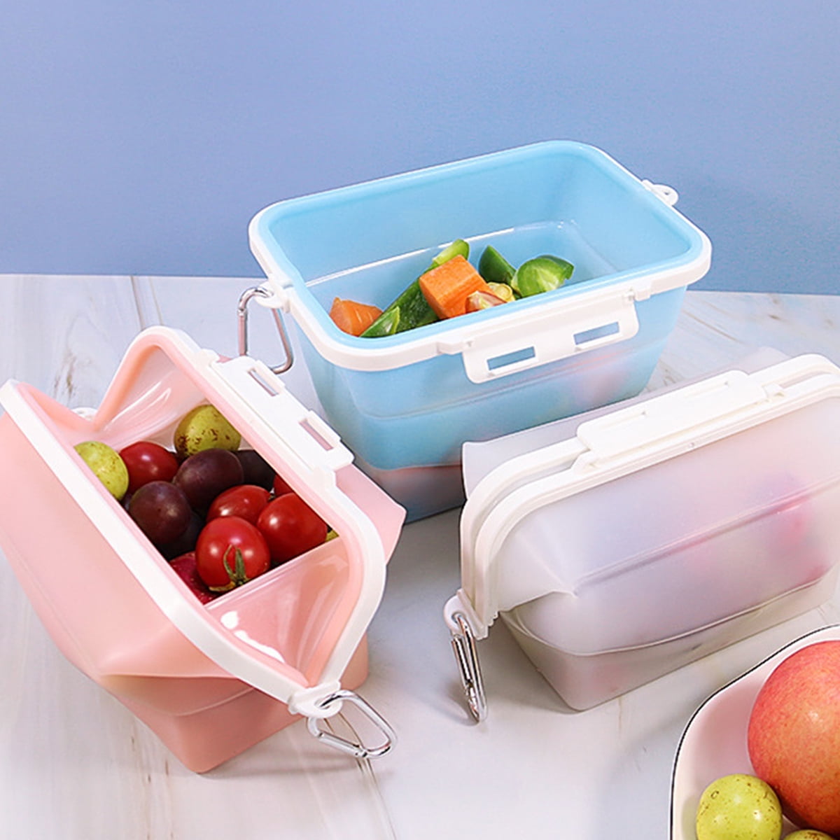 Cheers US 1500ML Reusable Storage Bags Stand Up, Reusable Sandwich Bags