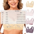thumbnail image 6 of Byworldtasic Plus Size Front Closure Floral Bra for Women Wirefree Breathable Cotton Wide Strap Comfort Everyday Sleep Bra, 6 of 9