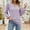 Purple, variant on Lenago Womens Tunic Tops Plus Size Fashion Solid V-Neck Long Sleeve Loose T-shirt Top Basic Blouses T Shirts