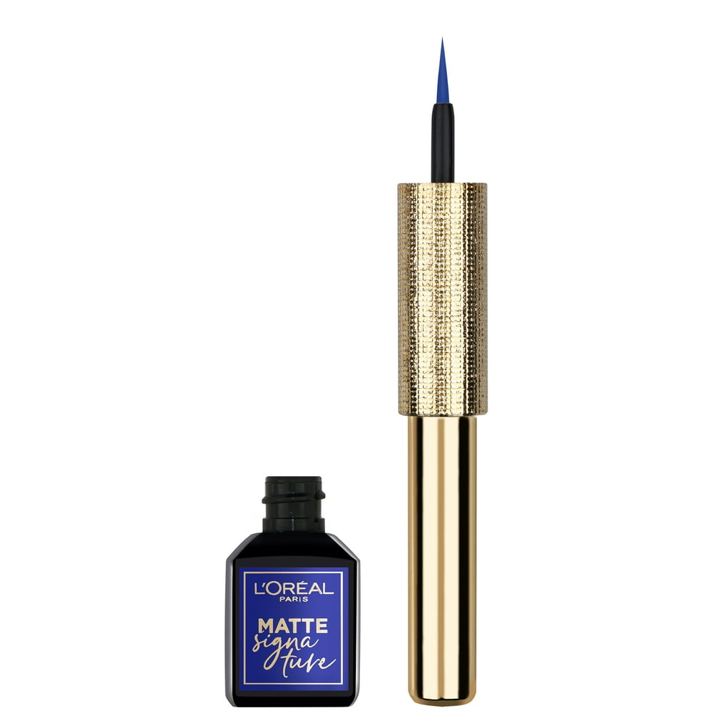 L'Oreal Paris Matte Signature Liquid Dip Eyeliner, Waterproof, Blue, 0.