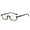 Tortoiseshell, variant on Blue Reversal Half Rimless Reading Glasses 3.0, Fashion Rectangle Presbyopia Glasses for Men and Women, HD Half Moon Spring Hinge Readers +3.00