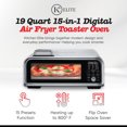 thumbnail image 3 of Kitchen Elite 18L Digital Air Fryer Toaster Oven Combo, Convection Pizza Oven, Silver, 3 of 8