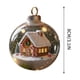 thumbnail image 2 of Adorno navideño, decoración plana de acrílico, adorno festivo con escena de cabaña, colgante ligero de 8 cm para árbol de Navidad, decoración estacional, 2 of 5