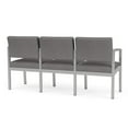 thumbnail image 5 of Lesro Lenox Steel Modern Polyurethane Waiting Room Guest Sofa in Silver/Castillo Metal Gray, 5 of 5