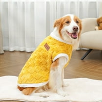 Big Dogs Clothes Winter Warm Sweater S-6XL Size Pet Clothing Dog Coats Sweatshirt Puppy Pullover Vest Yellow XS