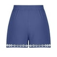 thumbnail image 4 of Womens Summer Casual Shorts Elastic Waist Tassel Trim Shorts with Pockets, 4 of 5
