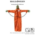 thumbnail image 3 of Outdoor Halloween Animatronics Decoration,35.4" Scary Hanging Ghost Prisoner Decor with Red Light Eyes,Spooky Sounds for Yard,Patio,Haunted House,Animated Zombie Prisoner with Sound Touch Activated, 3 of 5