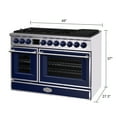 thumbnail image 3 of Akicon 48 Inch Freestanding Gas Range with 8 Sealed Burners Cooktop, 6.7 Cu.Ft. Dual Zone Capacity, Natural Gas/LP Convertible-CBSCBSB1, 3 of 3