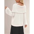 thumbnail image 2 of The Shoulder Sweater for Women Fall Winter Oversized Pullover Lantern Long Sleeve Soft Knit Sweater Top  M, 2 of 4