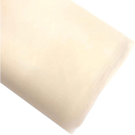 Craft And Party, Fabric Tulle 54" by 40 Yards (120 ft) Ivory Fabric Tulle Bolt for DIY Tutu Skirt, Wedding and Decoration (Ivory)