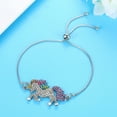 thumbnail image 2 of Bracelet Ajustable Licorne Cristal Swarovski Multicolore, 2 of 4