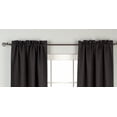 thumbnail image 2 of Black Rod Pocket Matka Raw Silk Curtain / Drape  - 80W x 120L - Piece, 2 of 2