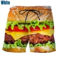 thumbnail image 1 of Unisex Casual Fun Food Hamburger 3d Print Shorts, 1 of 5