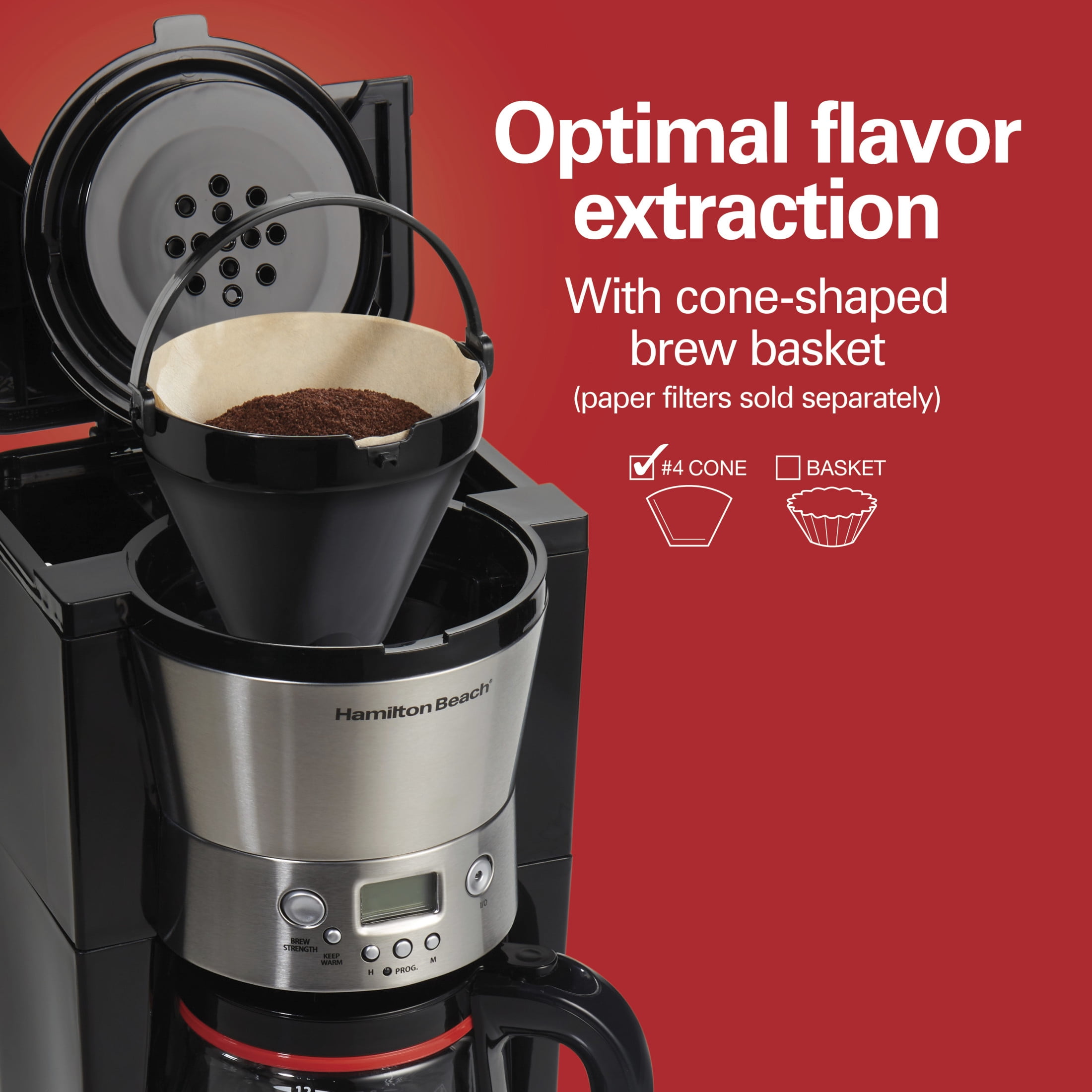 Hamilton Beach 46895 Programmable Coffee Maker with Adjustable