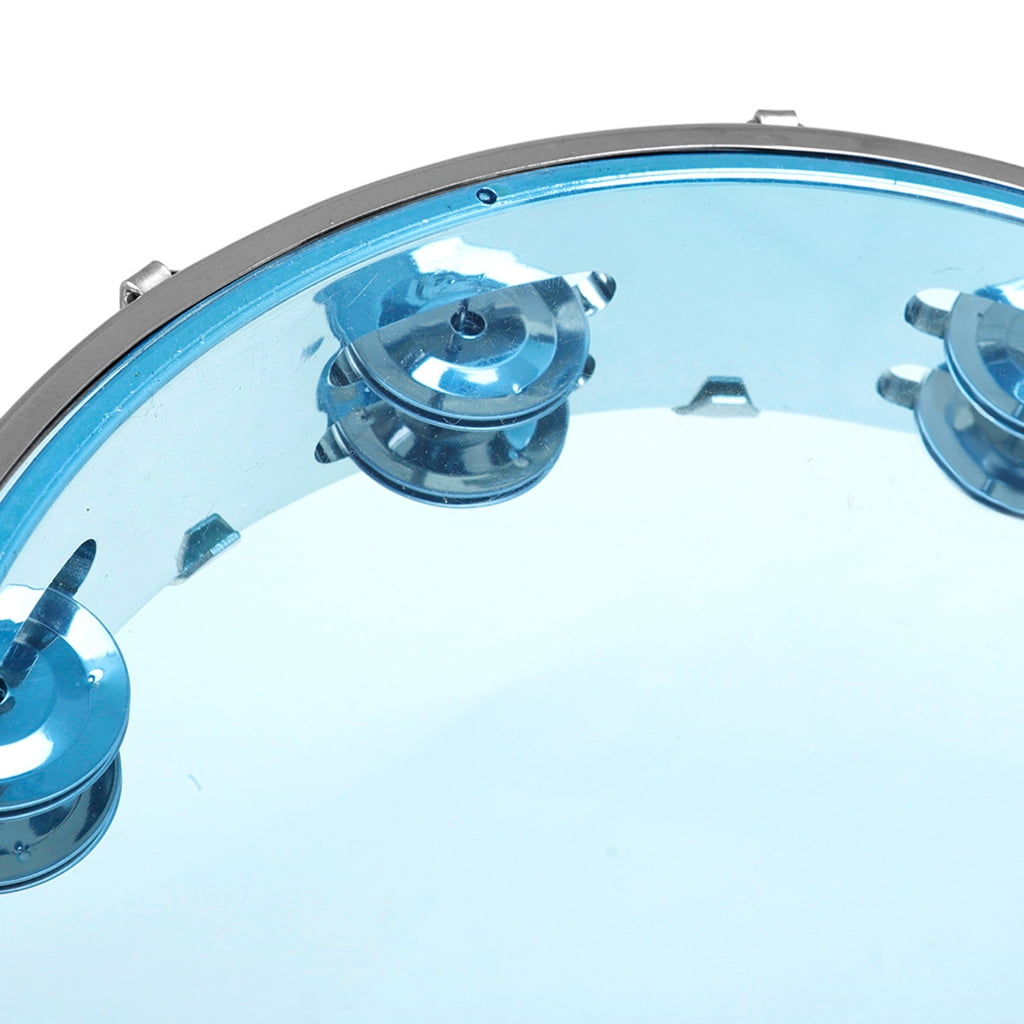 Double Row Tambourine Round Form Musical Tambourine Metal Bells Handheld Party Percussion Drum Instruments Tambourine