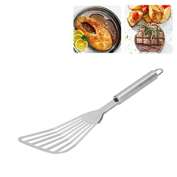 Cooking Utensils Fish Spatula Large Stainless Steel Kitchen Tools for Turning Flipping Frying Grilling and Barbecue for Eggs and Fish Cooking