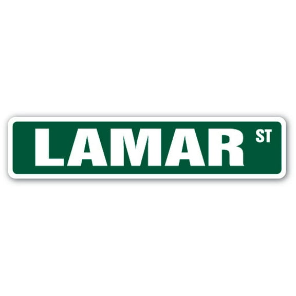 LAMAR Street Sign Childrens Name Room Sign | Indoor/Outdoor |  18" Wide