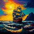 thumbnail image 1 of Sailboat Diamond Painting Kits For Adults 5D Diamond Art Kit For Beginners, DIY Paint With Round Full Diamonds Paintings Gem Art For Home Wall Decoration Gift (25x25cm/10x10inches), 1 of 5