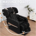 thumbnail image 2 of Black PU Leather Full Body Zero Gravity Massage Chair Recliner with Heat and Bluetooth, 2 of 4