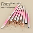 thumbnail image 5 of opvise 7/9/12/15/20mm Nail Brush Professional Ultra-thin Tip DIY Stripe Nail Art Liner Brush Line Drawing Pen UV Gel Painting Brush 15mm, 5 of 8