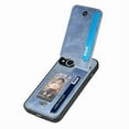 thumbnail image 3 of For iPhone 15 Carbon Fiber Vertical Flip Zipper Phone Case, 3 of 5