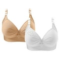 thumbnail image 2 of Jalioing 2 Pack Everyday Bralettes Womens Full Coverage Bras Adjustment Straps Wireless Bra, 2 of 9