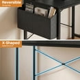 thumbnail image 2 of edx 40" Home Office Desk for Small Spaces, Computer Desk with Storage Bag & Hook, Modern Simple Style Study Writing Table for Bedroom, Black, 2 of 8