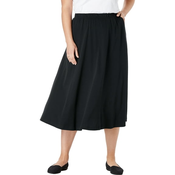 Woman Within Plus Size 7-Day Knit A-Line Skirt