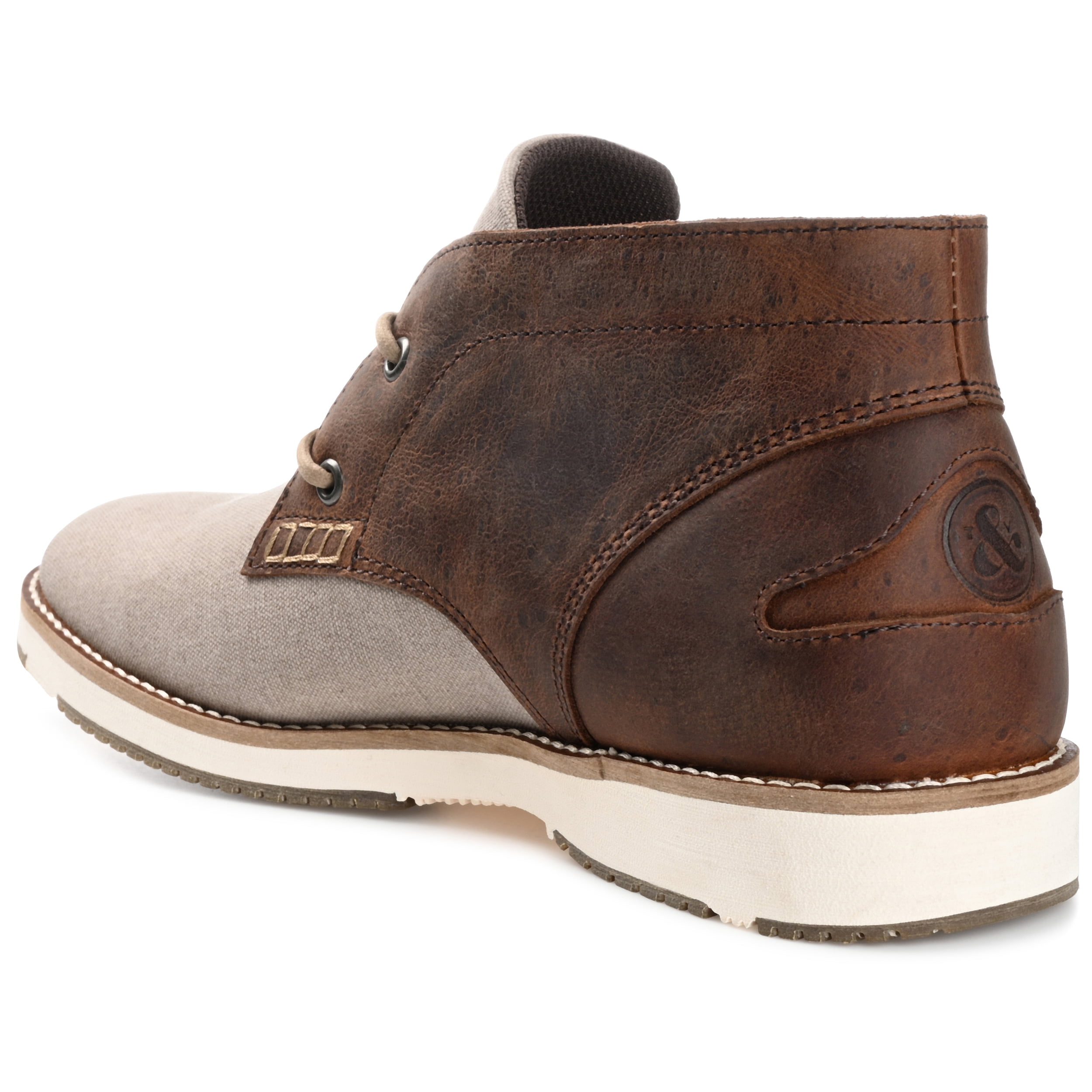 Thomas & Vine Men\'s Theo Chukka Boots Size 12 Brown Leather Canvas Lace Up Thomas & Vine Men main image 2