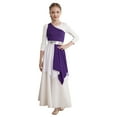 thumbnail image 1 of Alvivi Robe de Danse Lyrique et de Louange pour Filles Sans Manches à une Seule Épaule Robe de Fête Violet 8, 1 of 7