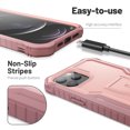 thumbnail image 3 of ExoGuard For iPhone 12 Pro Max Case, Phone Case with Screen Protector and Kickstand (Pink), 3 of 7