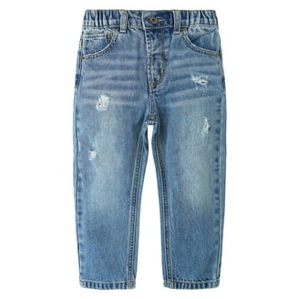 Wonder Nation Boys Distressed Straight Leg Denim Jeans Sizes 4-18