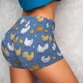 thumbnail image 4 of Balery Chicken Family Pantalones cortos de entrenamiento estampados para mujer, sin costuras, ajustados, para gimnasio, yoga, correr, deportes, ejercicio activo, fitness.-XX-Large, 4 of 8