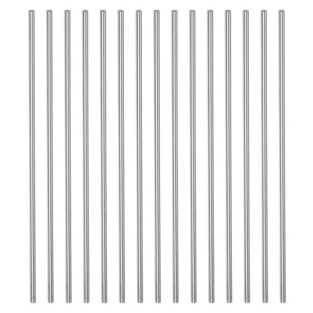 Uxcell 15 Packs 2mm x 100mm High Speed Steel (HSS) Round Rod Lathe Bar Stock DIY Tool
