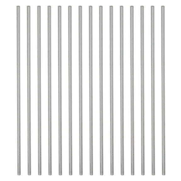 Uxcell 15 Packs 2mm x 100mm High Speed Steel (HSS) Round Rod Lathe Bar Stock DIY Tool