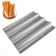 thumbnail image 1 of JFBUJC French Bread Pan, Non-Stick Perforated French Bread Pan, 4-Wave Bread Baking Molds, 1 of 5