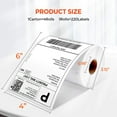 thumbnail image 5 of MUNBYN Étiquettes d'Expédition Thermiques Directes 4"x6", 880 Pcs/4 Rouleaux (220 Pcs par Rouleau), Papier Perforé Compatible avec MUNBYN et Autres Imprimantes, Non Compatible avec Impression Dynamo, 5 of 5