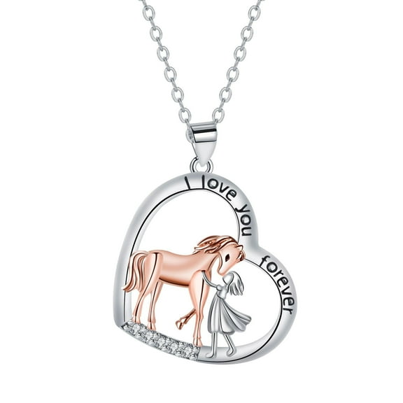 Horse Necklace for Women Sterling Silver Horse Pendant Necklace Horse Gift for Mother Daughter Girlfriend