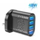 thumbnail image 1 of Dispositivo De Carga Rápida Cargador Usb Con 4 Puertos Usb Adaptador De Corriente Portátil 48W/5V/3A Qc3.0 Serendint EL016369-03, 1 of 5