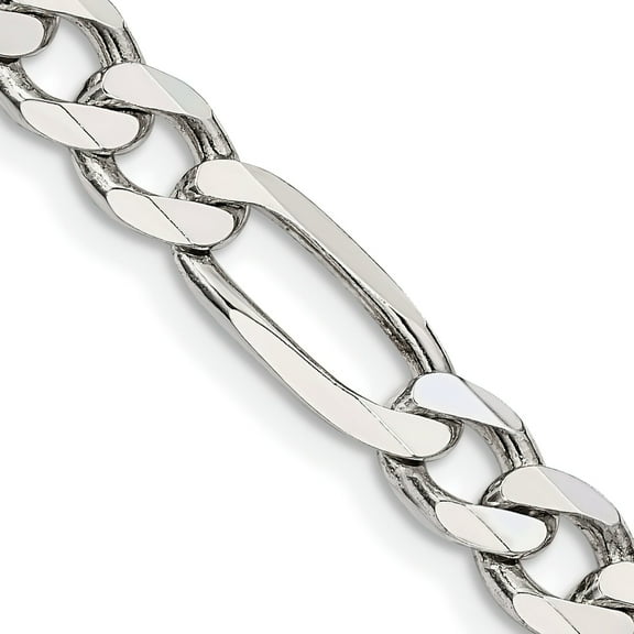 Sterling Silver Figaro Chain 22"