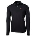 thumbnail image 2 of Men's Cutter & Buck Black Miami University RedHawks Big & Tall Virtue Eco Pique Recycled Quarter-Zip Pullover Top, 2 of 3