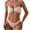 White, variant on Women's Solid Color Bikini Swimsuit Set V-Neck Sleeveless Tankini Conservative Beach Vacation Swimwear, Yellow M
