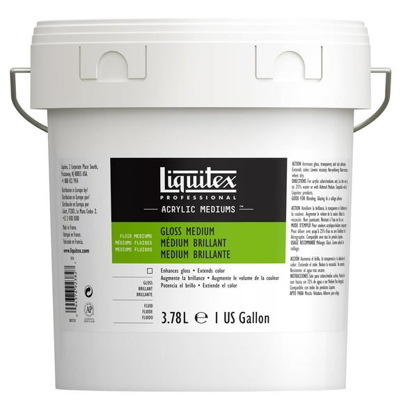 Liquitex Non-Toxic Non-Removable Acrylic Medium, 1 Gallon, Gloss