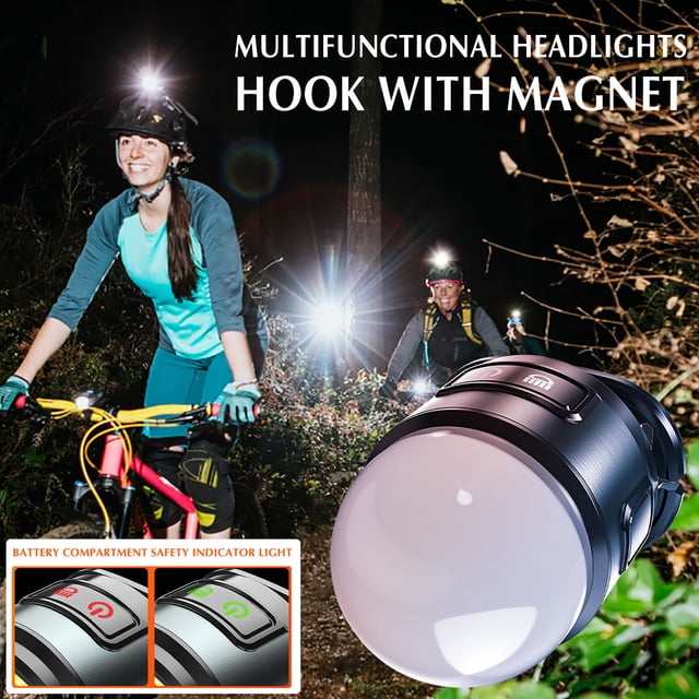 NARABB Multifunctional Headlights With Magnet Hooks Cap Clips Camping Lights Work Lights Strong Flashlights