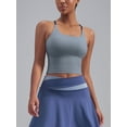 thumbnail image 6 of PISONIC Women's Sports Bra - Breathable & Comfortable Yoga & Fitness Top with Straps, Medium Stretch, Non-Padded, Perfect for Workouts & Casual Wear, Workout Clothes, 6 of 12