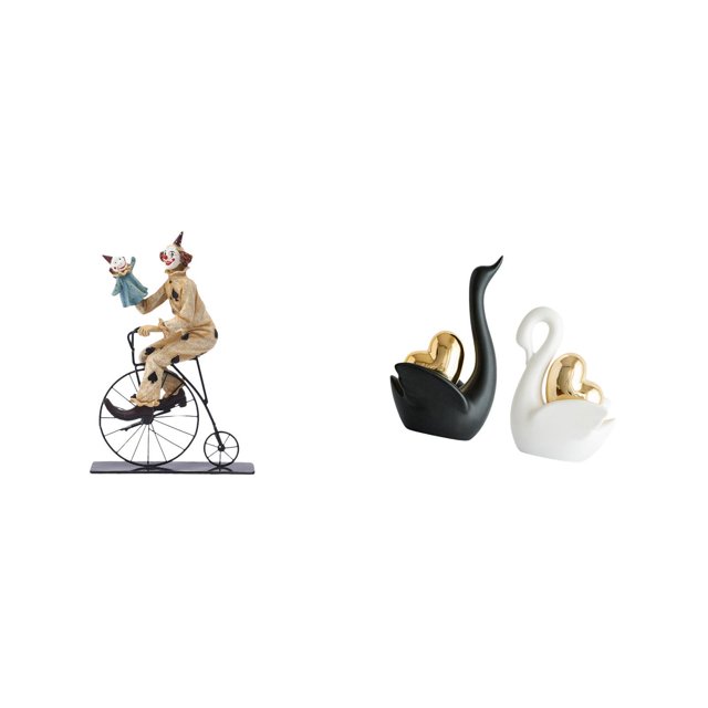 Figuras de payasos,Estatua de payaso,escultura,adorno de mesa,Colección de estatuillas de payasos adorables,estatua de cisne,Estatuas y figuras de cisnes de cerámica moderna