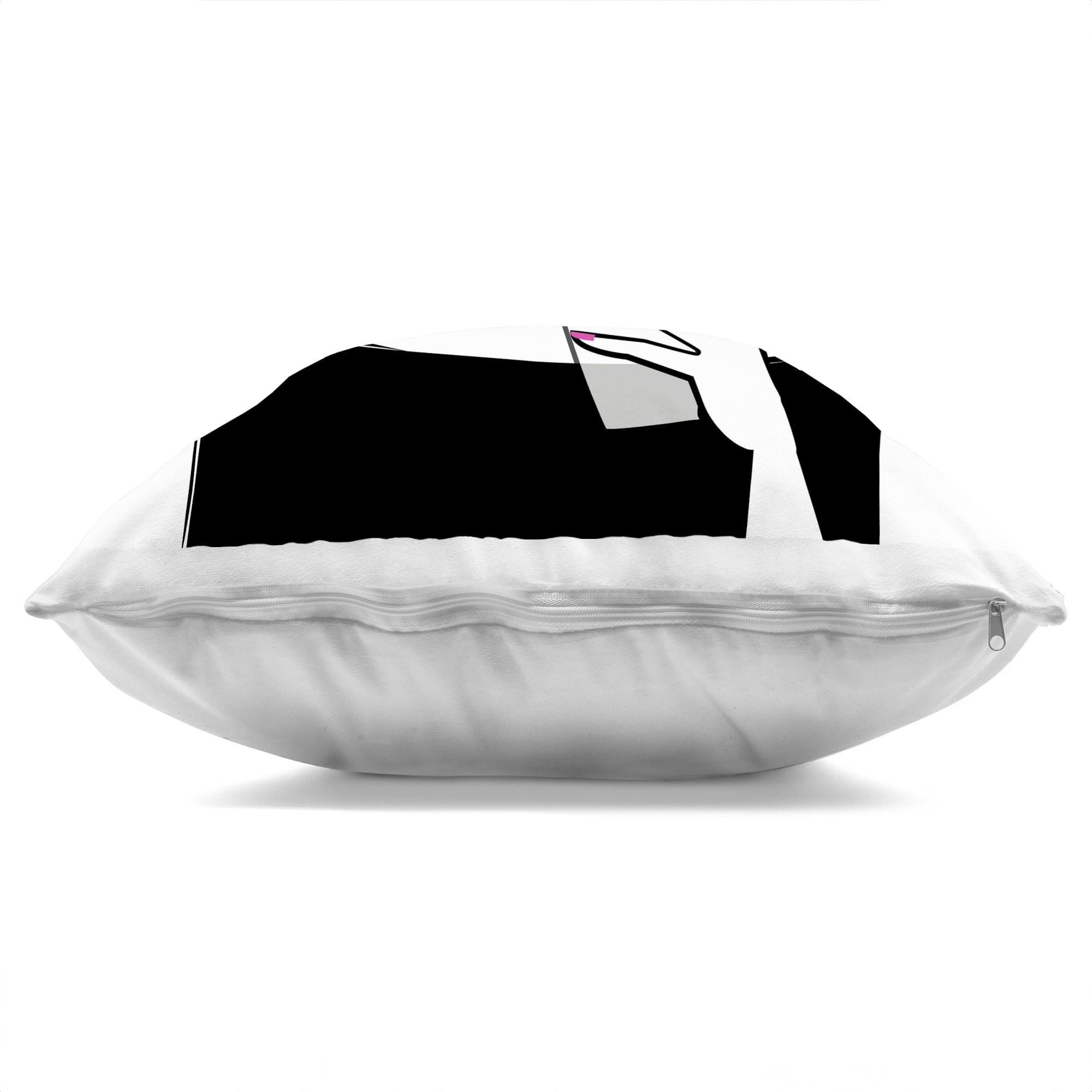 Stupell Industries Chic Black Hat Sipping Coffee Decorative Printed Throw Pillow, design by Martina Pavlova, 18 x 7 x 18