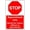 Color 2593, variant on Appointment only Stop Strictly no Visitors Without an Appointment Safety Sign 30cm x 20cm