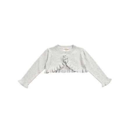 

FOCUSNORM Toddler Baby Girls Cotton Ruffle Cropped Bolero Shrug Knitted Cardigan